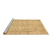 Sideview of Machine Washable Abstract Brown Contemporary Rug, wshcon1341brn