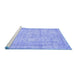 Sideview of Machine Washable Abstract Blue Contemporary Rug, wshcon1341blu