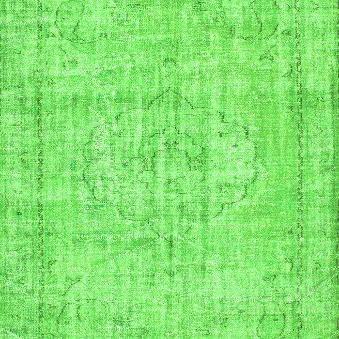 Serging Thickness of Machine Washable Abstract Green Contemporary Area Rugs, wshcon1341grn