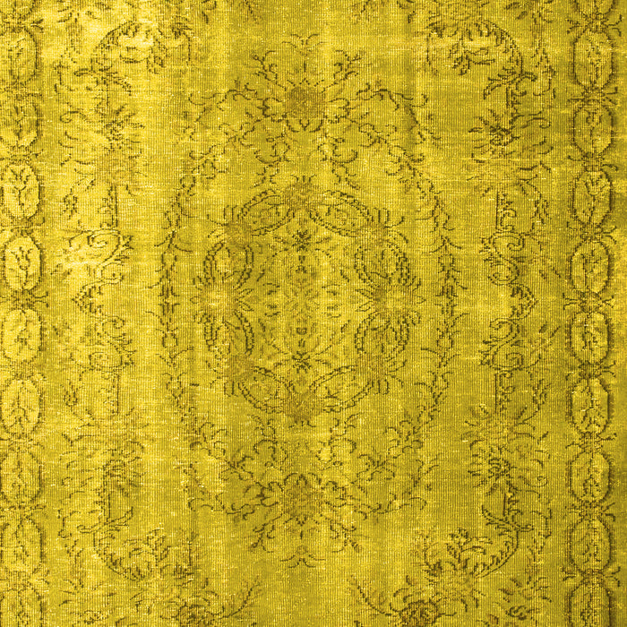 Machine Washable Abstract Yellow Contemporary Rug, wshcon1342yw