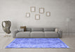 Machine Washable Abstract Blue Contemporary Rug in a Living Room, wshcon1342blu