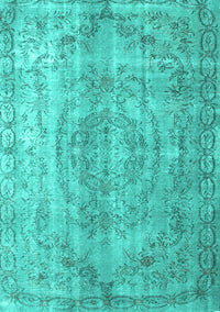 Abstract Turquoise Contemporary Rug, con1342turq