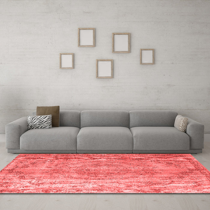 Contemporary Red Washable Rugs