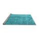 Sideview of Machine Washable Abstract Light Blue Contemporary Rug, wshcon1342lblu