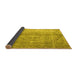 Sideview of Abstract Yellow Contemporary Rug, con1342yw