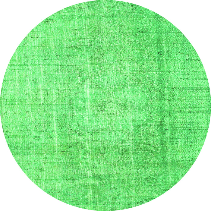 Square Abstract Green Contemporary Rug, con1343grn