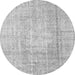 Square Abstract Gray Contemporary Rug, con1343gry