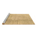 Sideview of Machine Washable Abstract Brown Contemporary Rug, wshcon1343brn