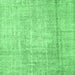 Square Abstract Emerald Green Contemporary Rug, con1343emgrn