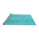 Sideview of Machine Washable Abstract Light Blue Contemporary Rug, wshcon1343lblu