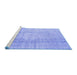 Sideview of Machine Washable Abstract Blue Contemporary Rug, wshcon1343blu