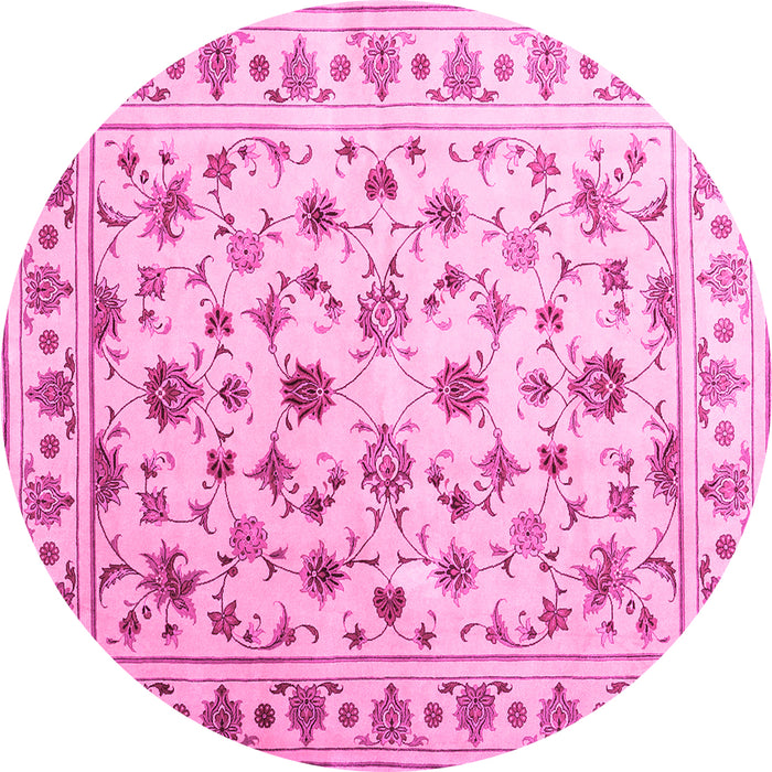 Round Persian Pink Traditional Rug, con1344pnk