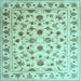 Square Persian Light Blue Traditional Rug, con1344lblu