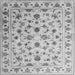 Round Machine Washable Persian Gray Traditional Rug, wshcon1344gry