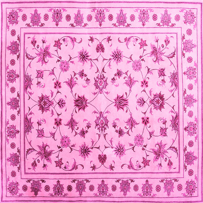 Square Persian Pink Traditional Rug, con1344pnk