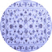 Round Persian Blue Traditional Rug, con1344blu