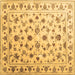 Square Machine Washable Persian Brown Traditional Rug, wshcon1344brn
