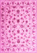 Machine Washable Persian Pink Traditional Rug, wshcon1344pnk