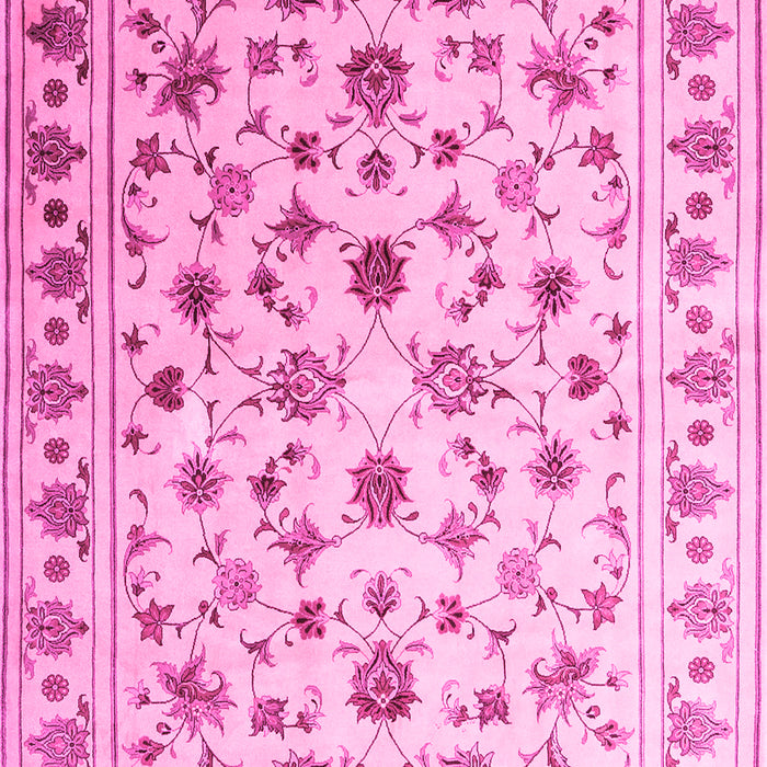 Machine Washable Persian Pink Traditional Rug, wshcon1344pnk