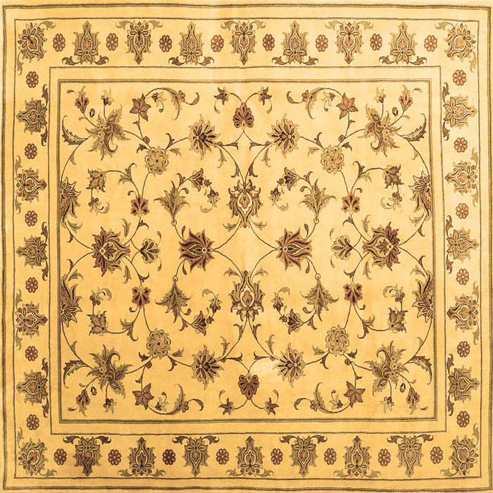 Square Persian Brown Traditional Rug, con1344brn