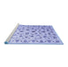 Sideview of Machine Washable Persian Blue Traditional Rug, wshcon1344blu