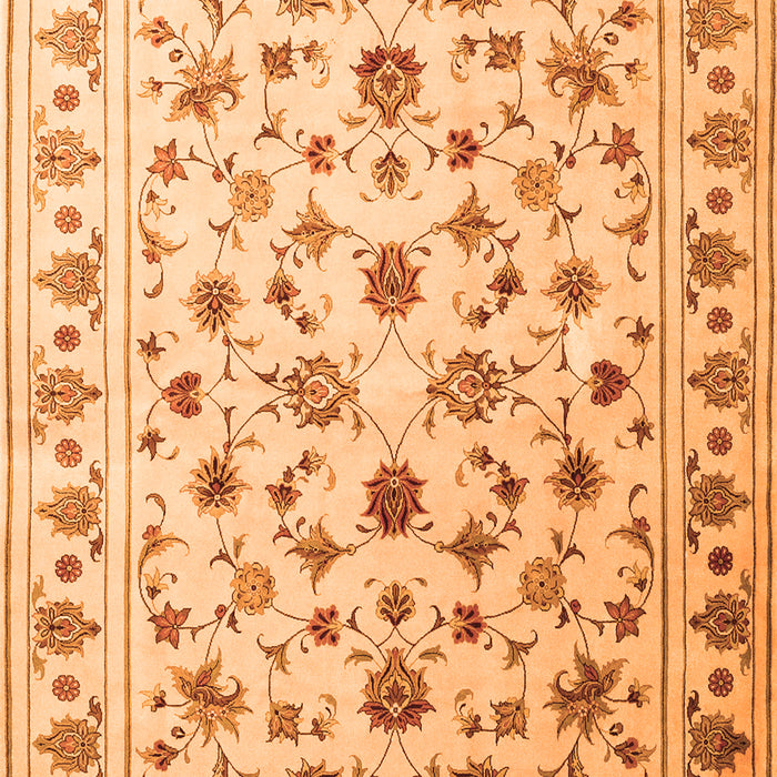 Serging Thickness of Machine Washable Persian Orange Traditional Area Rugs, wshcon1344org