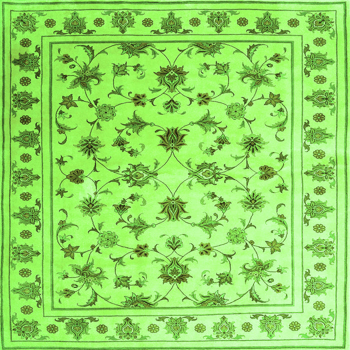 Serging Thickness of Persian Green Traditional Rug, con1344grn