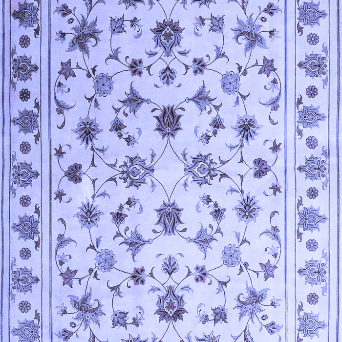 Machine Washable Persian Blue Traditional Rug, wshcon1344blu
