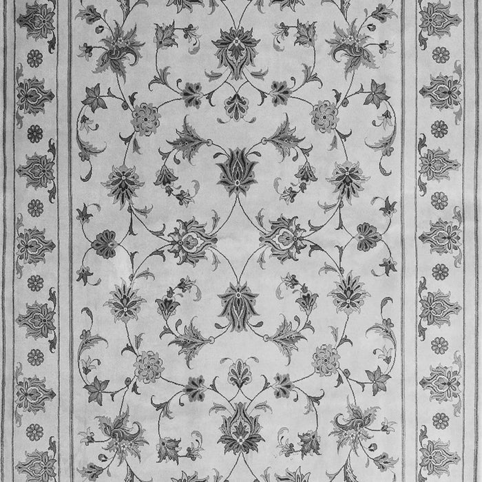 Serging Thickness of Machine Washable Persian Gray Traditional Rug, wshcon1344gry