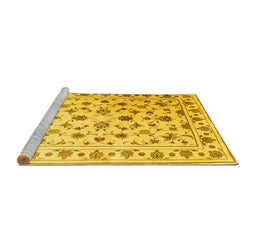 Sideview of Machine Washable Persian Yellow Traditional Rug, wshcon1344yw