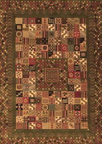 Abstract Brown Contemporary Rug, con1345brn