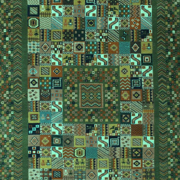 Machine Washable Abstract Turquoise Contemporary Area Rugs, wshcon1345turq
