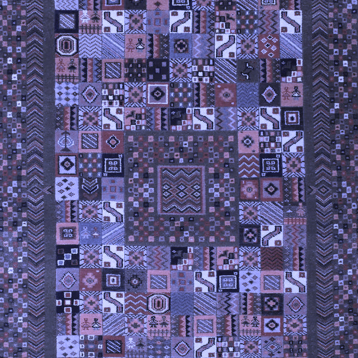 Abstract Blue Contemporary Rug, con1345blu