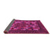 Sideview of Abstract Pink Contemporary Rug, con1345pnk