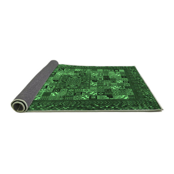 Sideview of Abstract Emerald Green Contemporary Rug, con1345emgrn