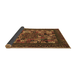 Sideview of Abstract Brown Contemporary Rug, con1345brn