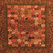 Serging Thickness of Abstract Orange Contemporary Rug, con1345org