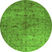 Machine Washable Abstract Green Contemporary Area Rugs, wshcon1346grn