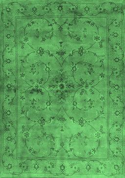 Abstract Emerald Green Contemporary Rug, con1346emgrn