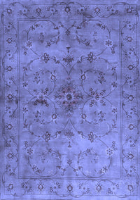 Abstract Blue Contemporary Rug, con1346blu