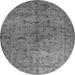 Square Abstract Gray Contemporary Rug, con1346gry