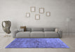 Machine Washable Abstract Blue Contemporary Rug in a Living Room, wshcon1346blu