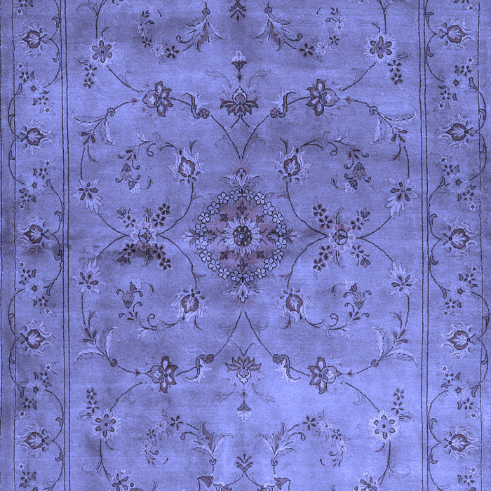 Abstract Blue Contemporary Rug, con1346blu