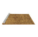 Sideview of Machine Washable Abstract Brown Contemporary Rug, wshcon1346brn