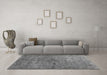 Machine Washable Abstract Gray Contemporary Rug in a Living Room,, wshcon1346gry