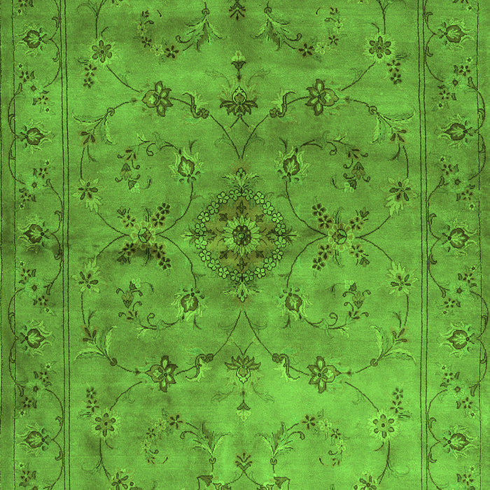 Serging Thickness of Machine Washable Abstract Green Contemporary Area Rugs, wshcon1346grn