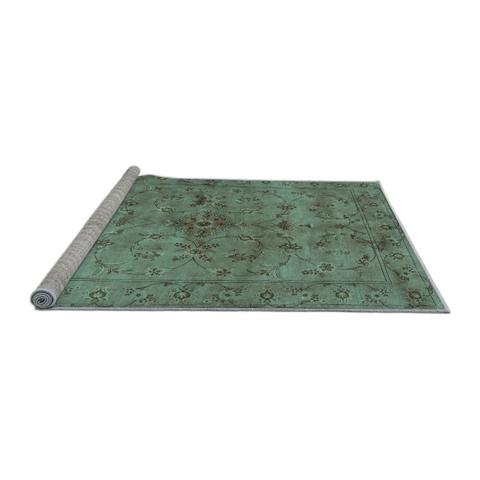 Sideview of Machine Washable Abstract Light Blue Contemporary Rug, wshcon1346lblu