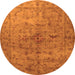 Machine Washable Abstract Orange Contemporary Area Rugs, wshcon1346org