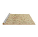 Serging Thickness of Machine Washable Contemporary Brown Gold Rug, wshcon1347