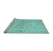 Sideview of Machine Washable Abstract Light Blue Contemporary Rug, wshcon1347lblu